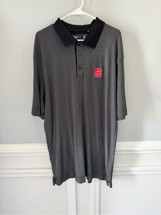 Cutter & Buck Other - Cutter & Buck Charcoal Polo with Black Collar and Red Logo